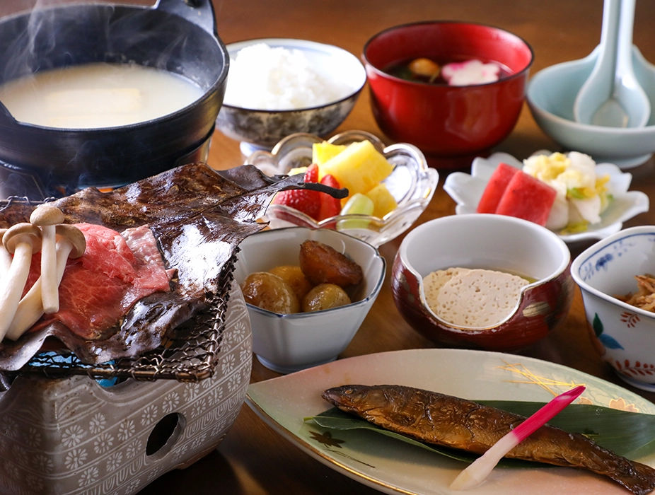 百年古民家いろり宿飛騨屋　飛騨高山の郷土料理と特産品を堪能